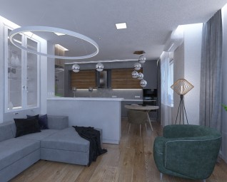 Дизайн квартиры 61 кв.м. в современном стиле(реализованный проект) 22