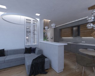 Дизайн квартиры 61 кв.м. в современном стиле(реализованный проект) 20