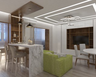 Дизайн квартиры 120 кв.м 0