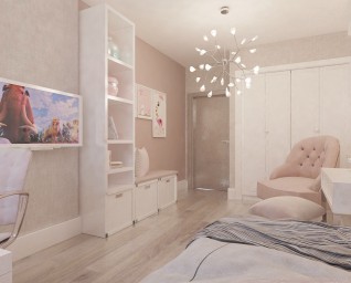 дизайн детской комнаты  для девочки 3