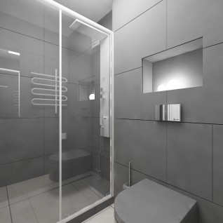 Санузел с сантехникой " ARMANI/Roca" 2